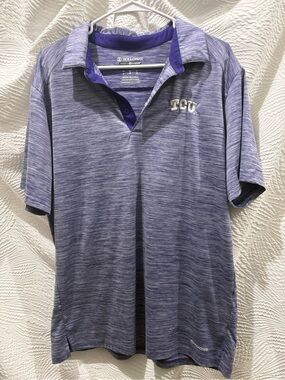 Holloway Heathered TCU Polo in Purple